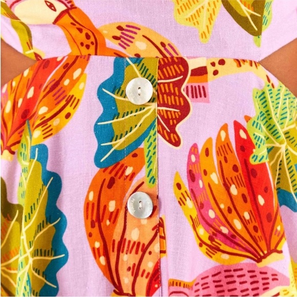 Farm Rio lilac bananas midi dress NWT - Picture 8 of 10
